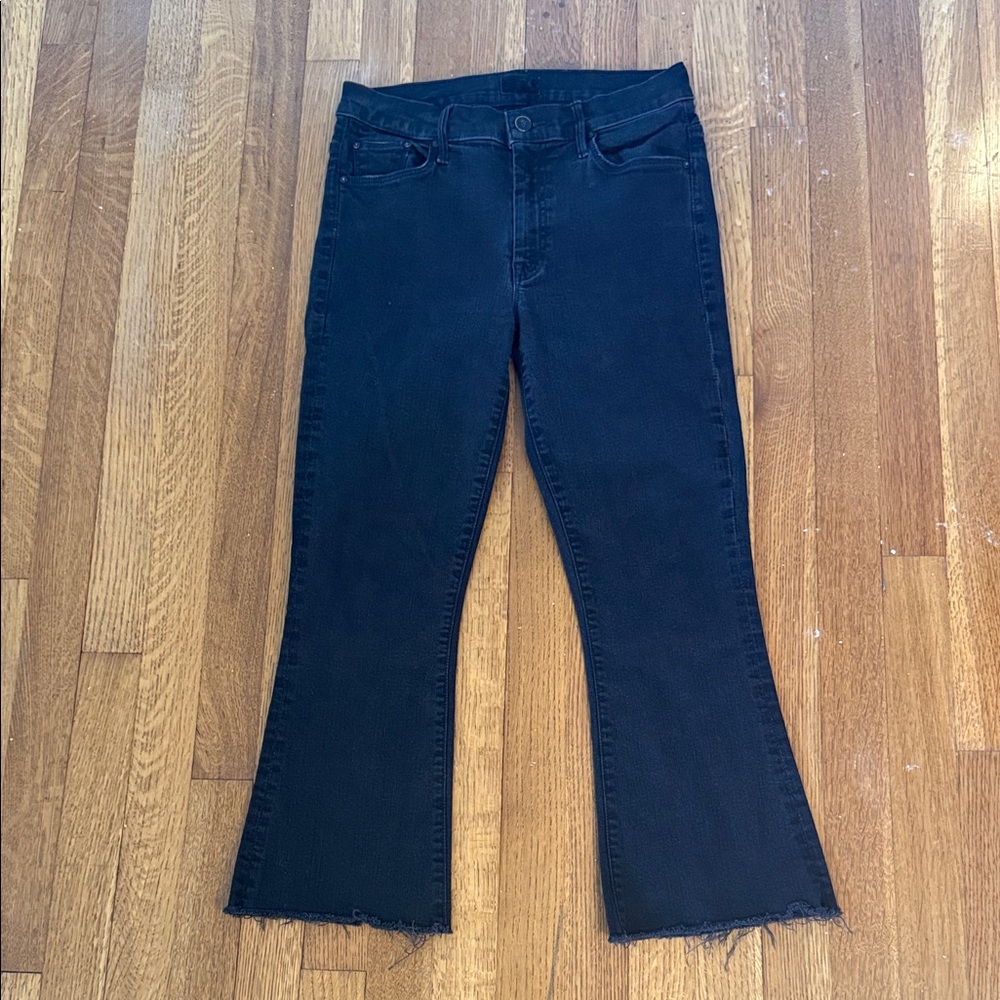 MOTHER Black Flare Jeans